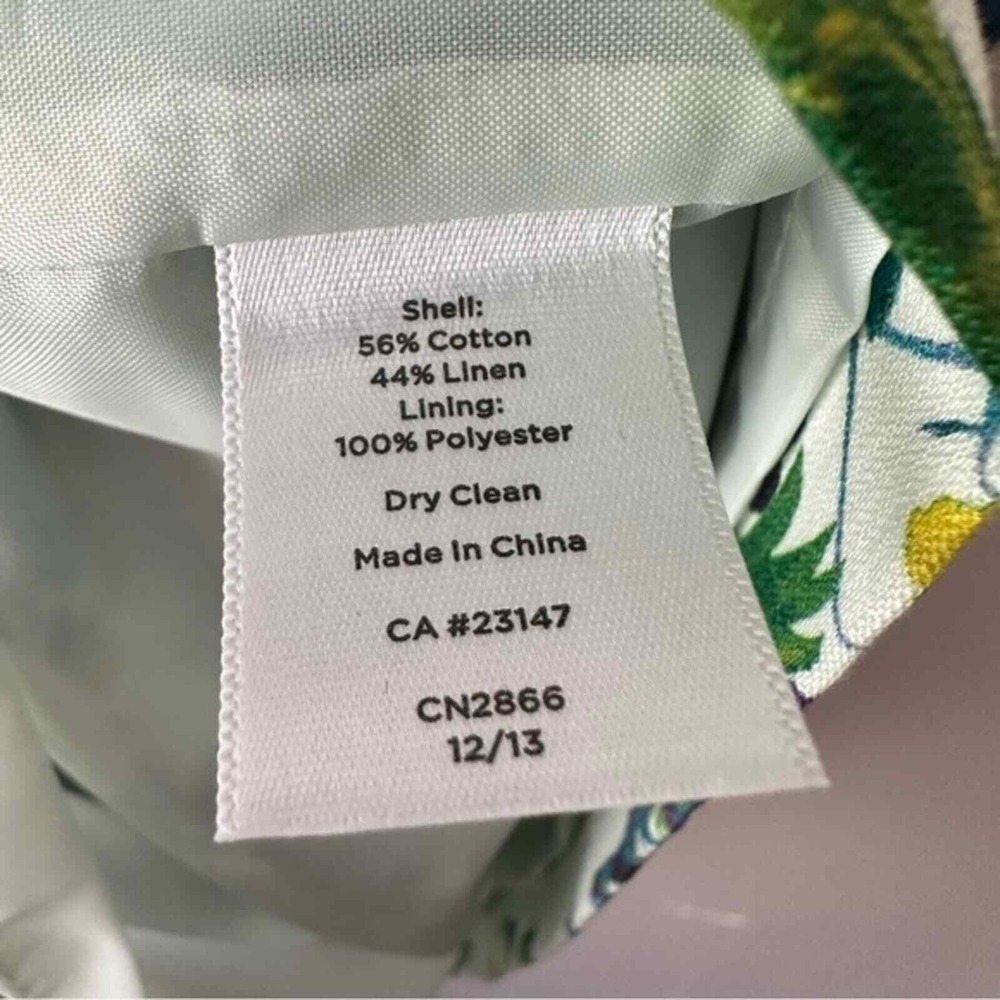 NWT Talbots Size 4 White and Blue Floral Linen Blend Short Sleeve Dress - Picture 5 of 8